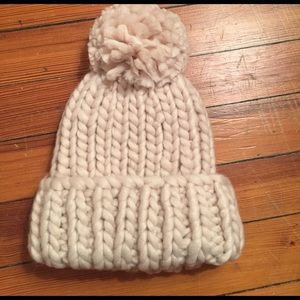 Chunky Pom Pom knit beanie hat