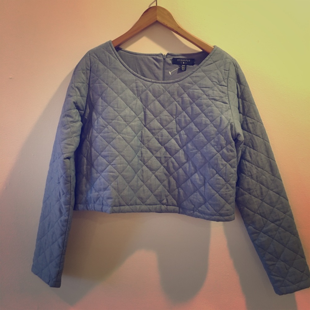 VINTAGE blue crop top
