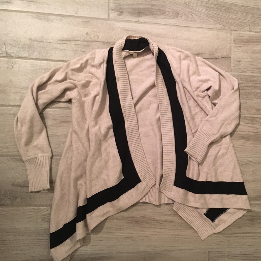 Cream and black sweater