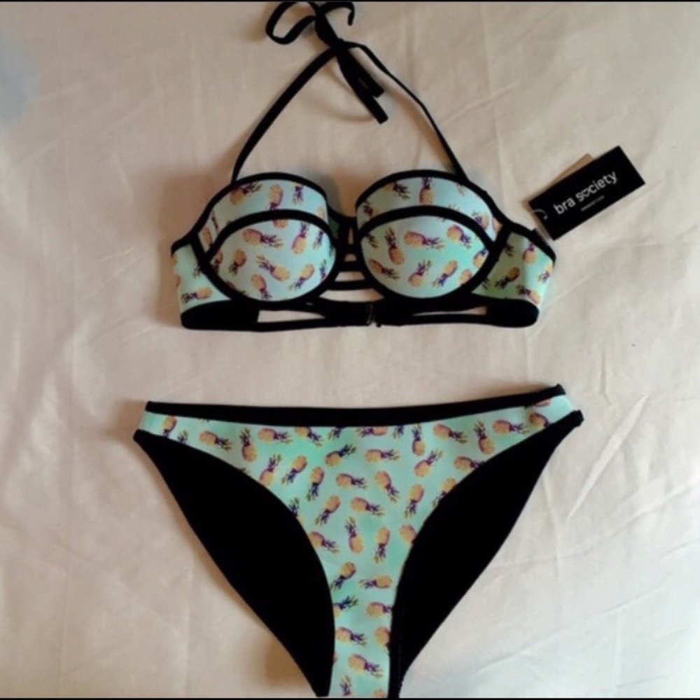 Mint Pineapple 🍍 Bikini 👙 Two Piece