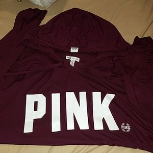 LN PINK VS MAROON SUPER SOFT HOODIE