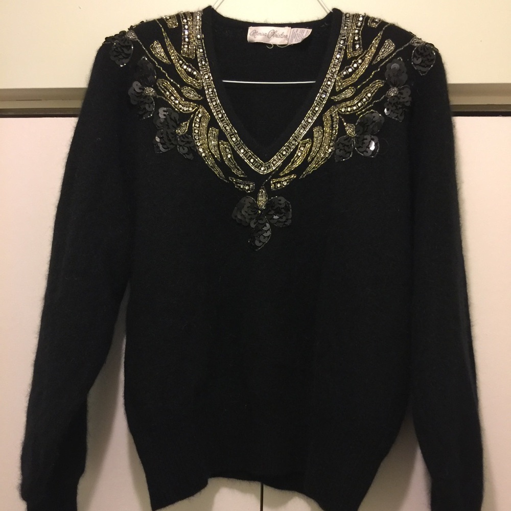 Vintage! Lambswool Sequin Sweater!!