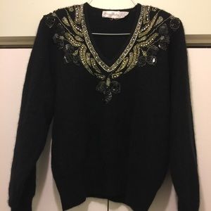 Vintage! Lambswool Sequin Sweater!!