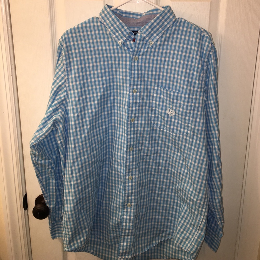 Medium Chap's Long Sleeve - Sky Blue/White