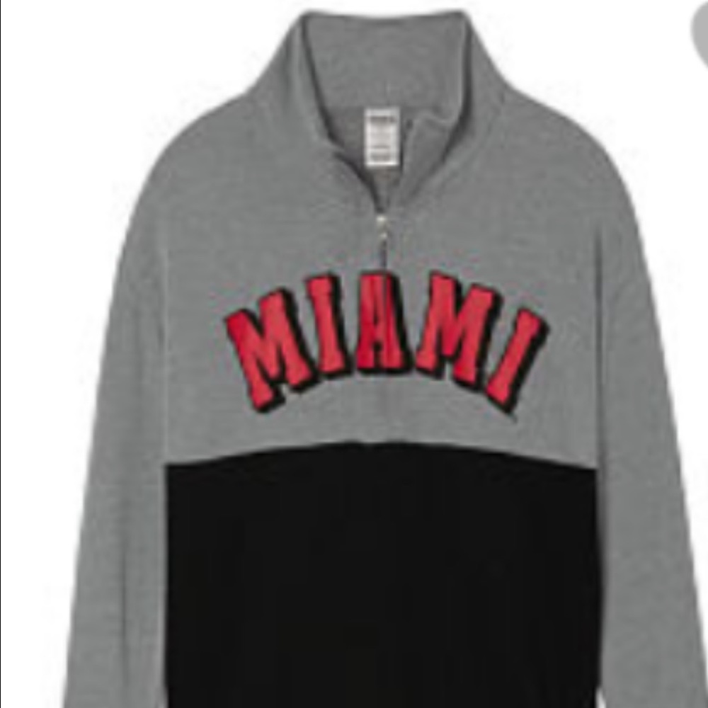 Vs pink quarter zip
