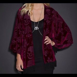 Black Hearts Brigade - Burnout Skull & Rose Kimono