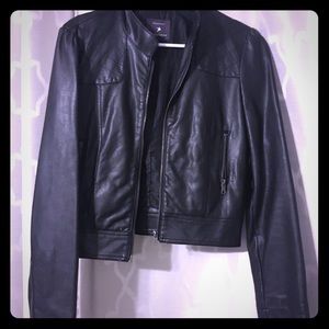 Black faux leather jacket