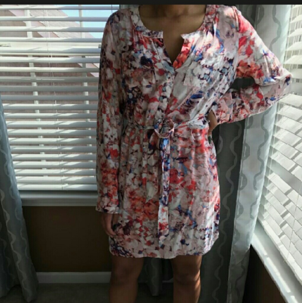 CUTE  PRINT SHIRT DRESS!!!!!