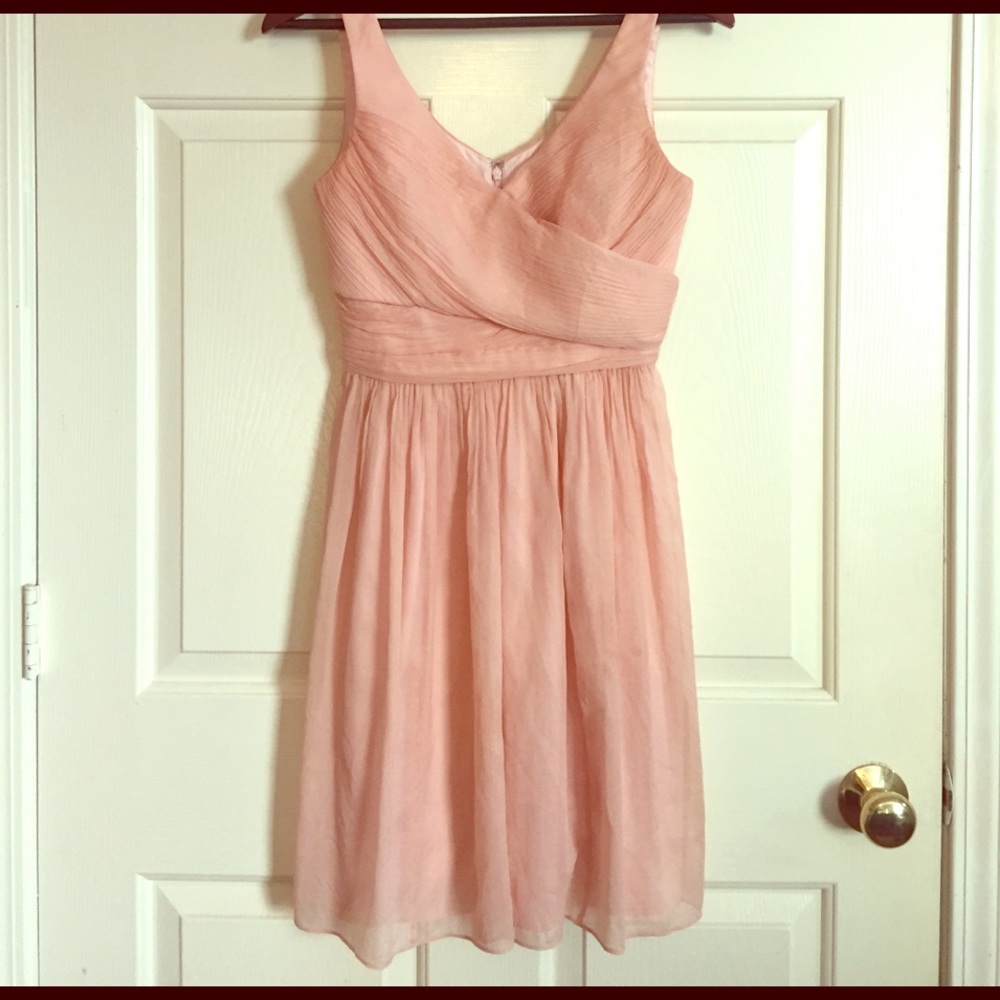 Bridesmaid pastel pink dress