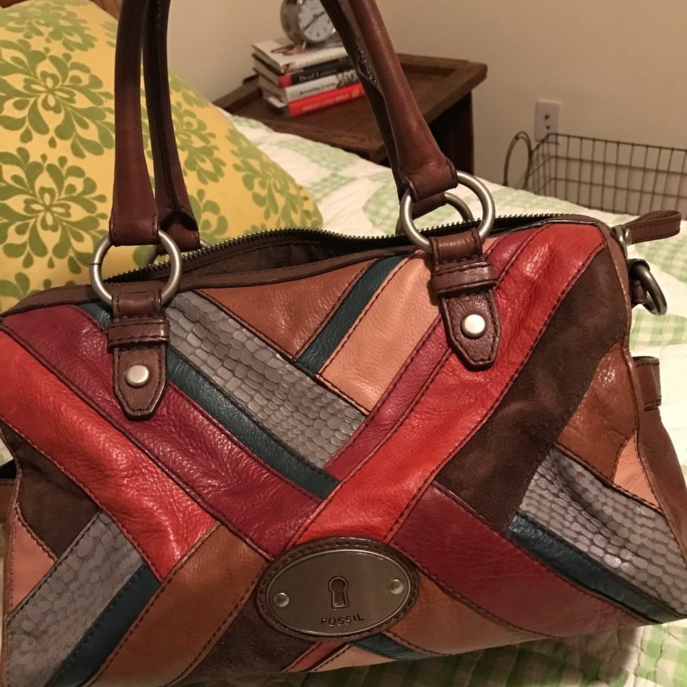 Fossil Patchwork Pattern Bag