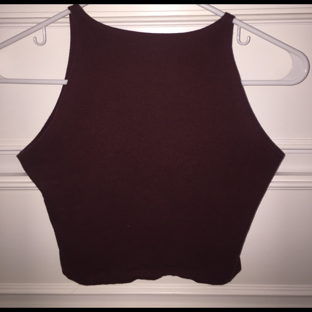American Apparel Maroon Crop Top