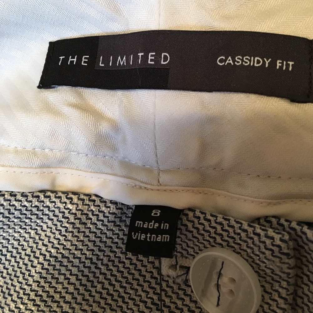 The Limited Cassidy black & white tweed pants