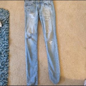 Light wash ripped jeans