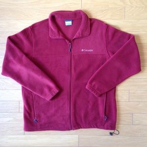Mens XL Columbia Red Fleece