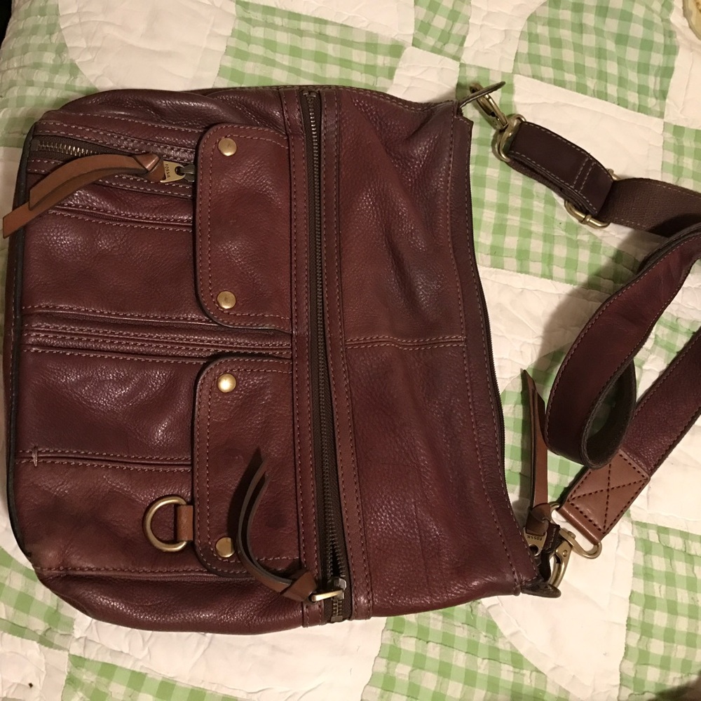 Fossil Leather Crossbody Bag