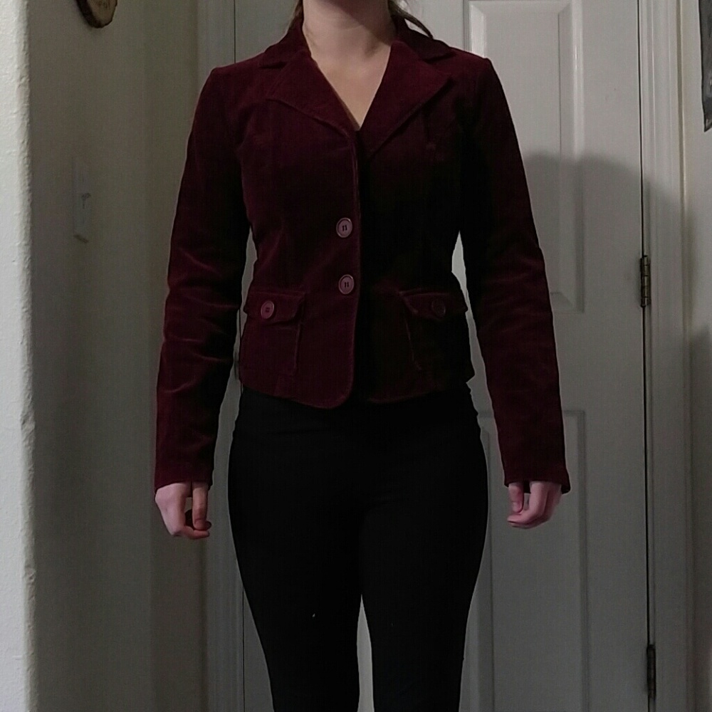 Velvet red jacket