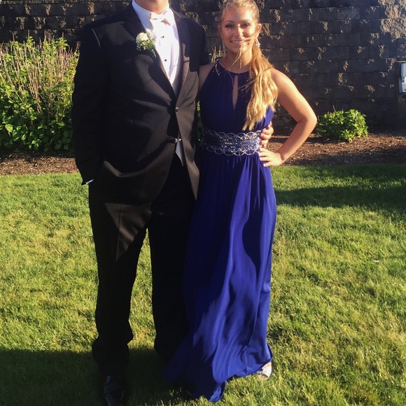 Navy blue prom dress - Picture 2 of 4