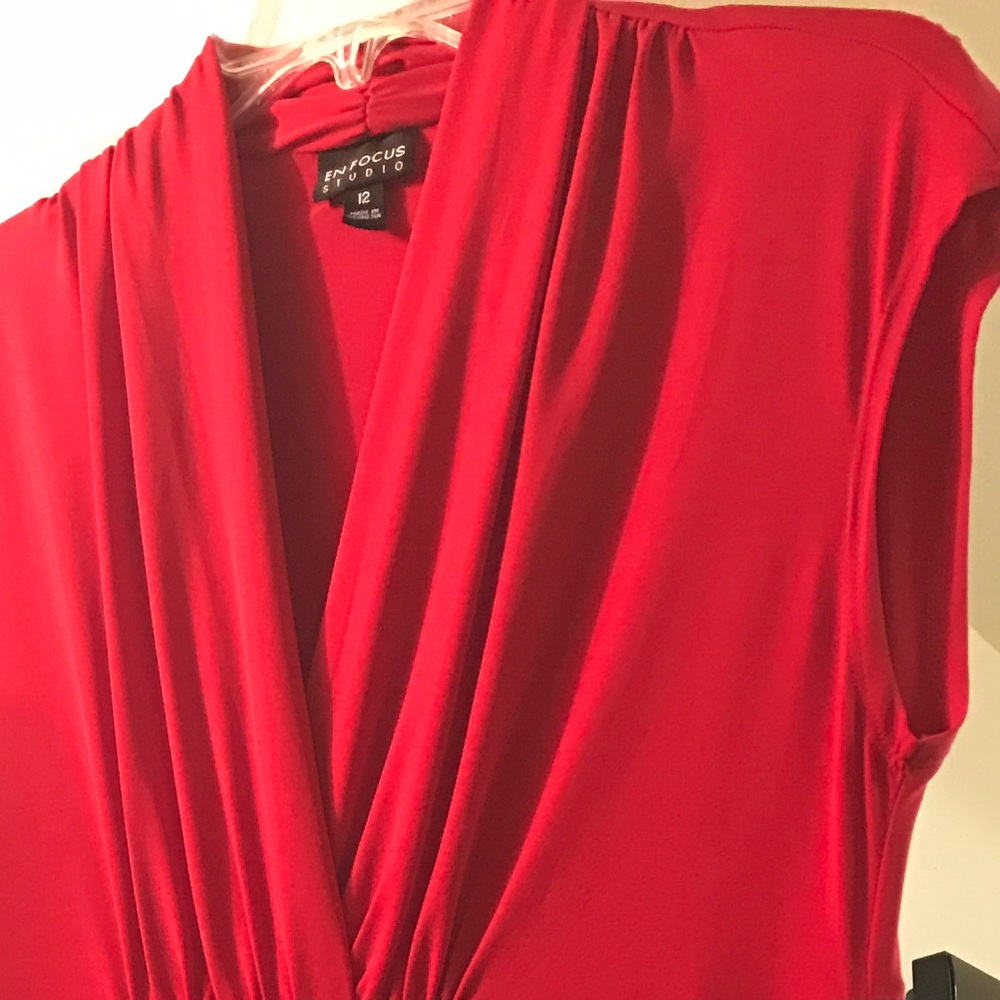 Red and black dress