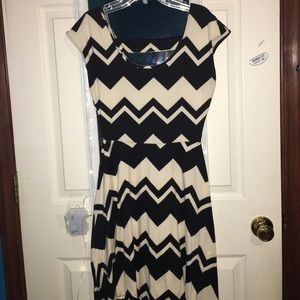 Chevron Black&White Dress