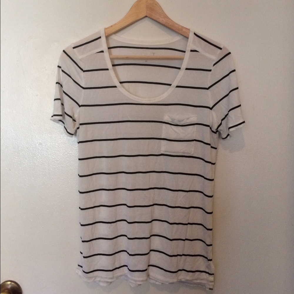 SPRING SALE! LOFT spring stripe pocket tee