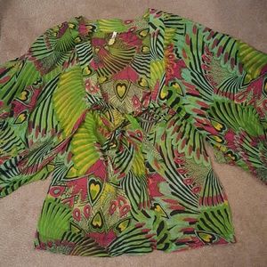 Asos peacock swim cover up