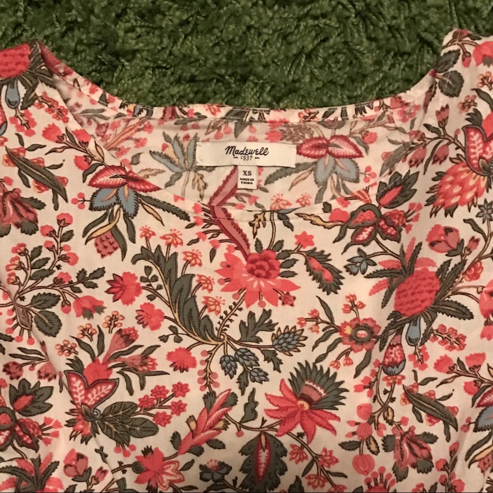 Madewell floral cropped tee