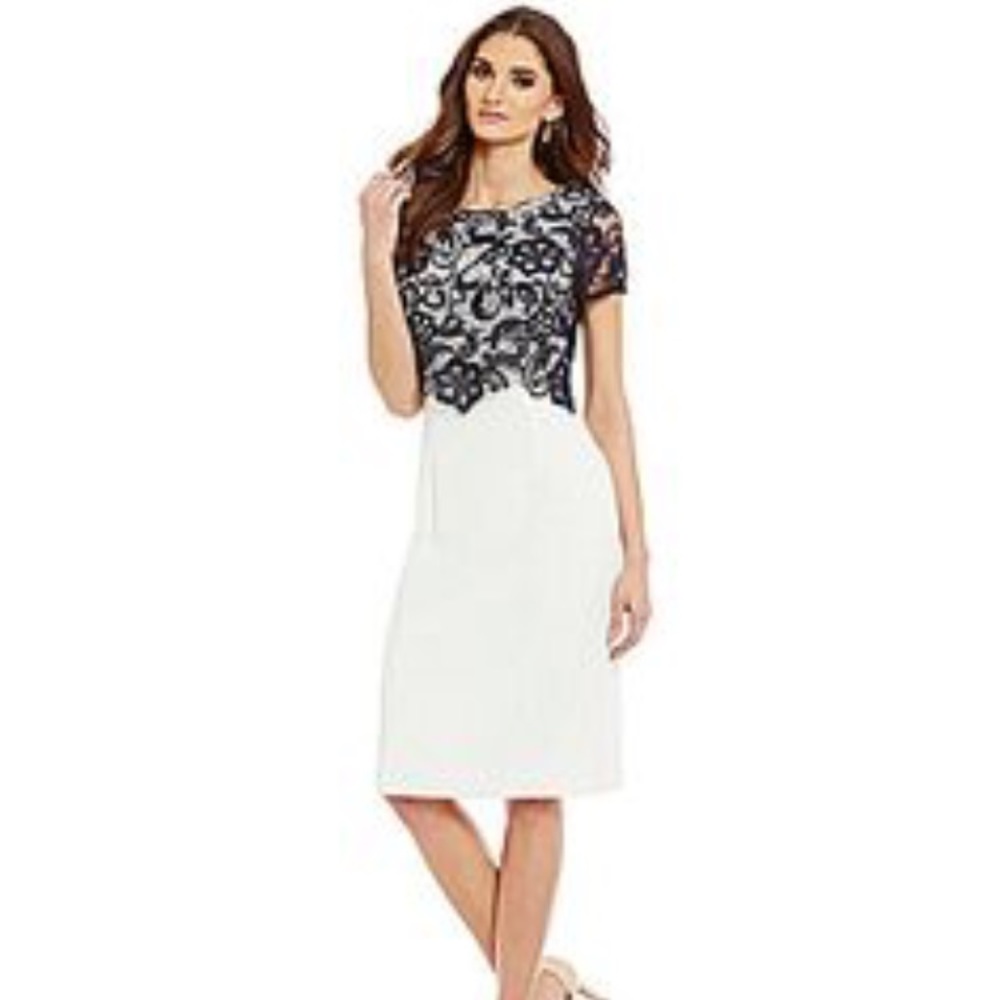 NWT ivory/navy Preston and York dress