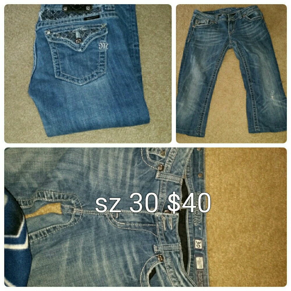 Miss me jeans prof hemmed into capris