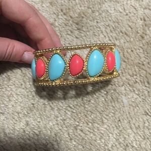 Lilly Pulitzer turquoise and coral bangle