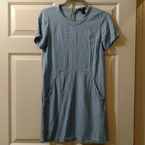 H&M Light Blue Denim Dress with Pockets
