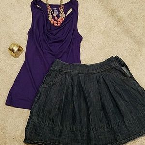 Gap shirt Aqua skirt summer combo