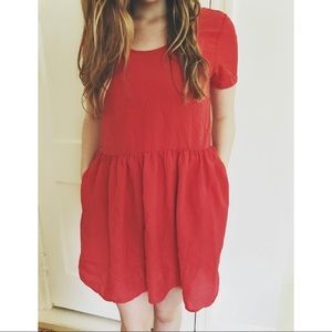 Orange Babydoll Dress