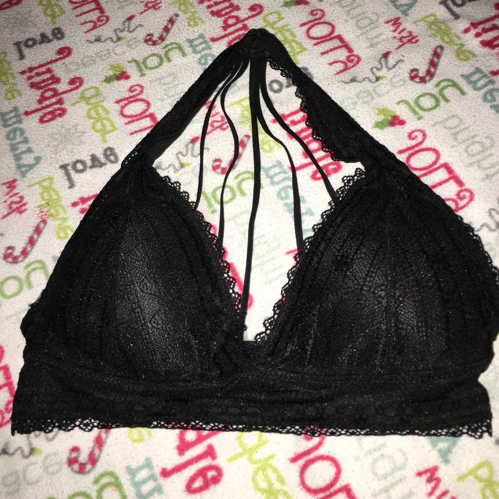Black lace bra