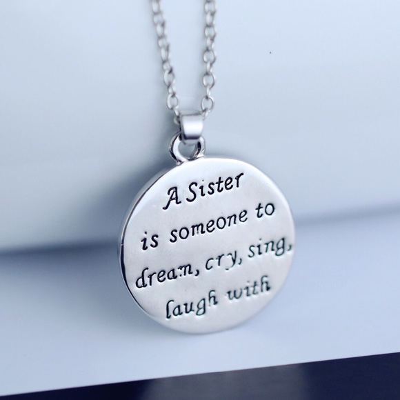 Jewelry - A New Stainless Steel sister Necklace