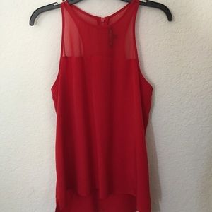 Sam Edelman Red Racerback Dressy Sleeveless Blouse