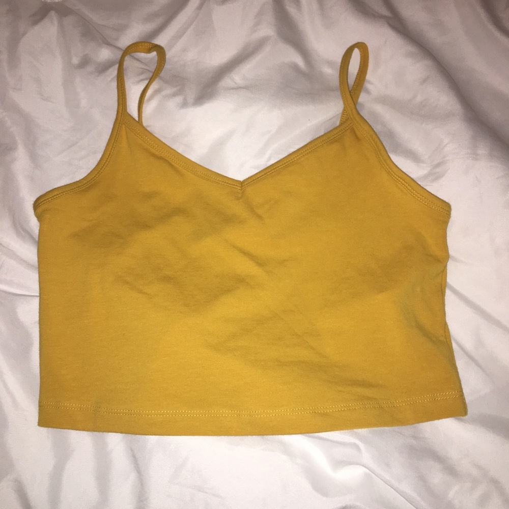 Mustard yellow crop top