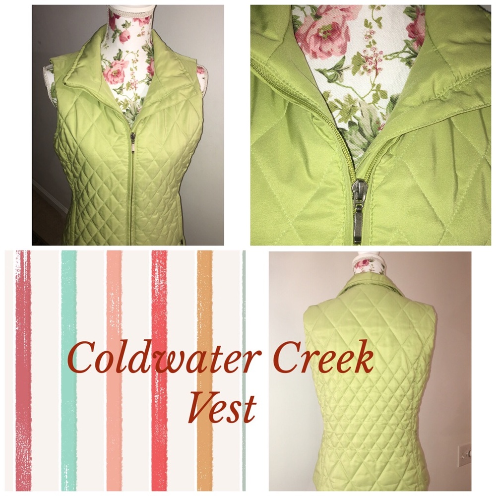 EUC Coldwater Creek Size S green lightweight vest