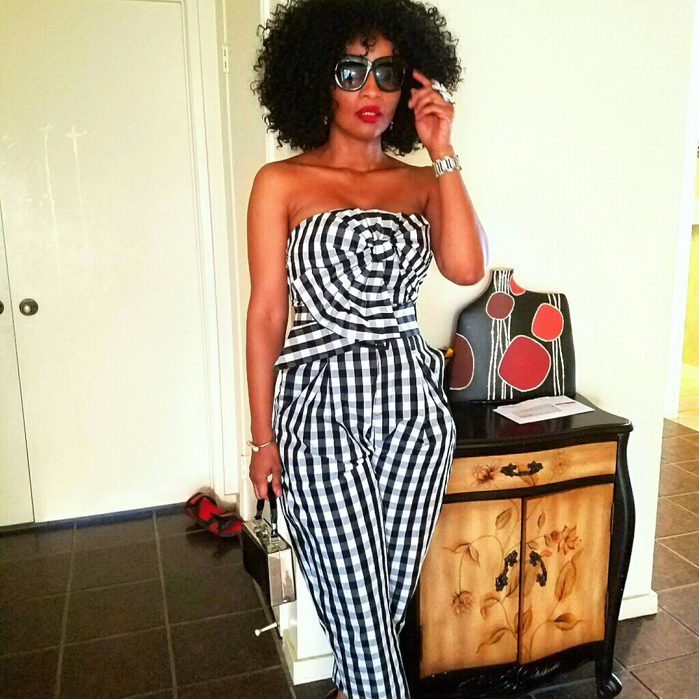 2 piece kylie and kendall checkered pants suit