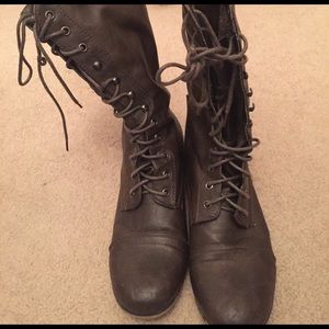 Brown Combat Boots! Like New
