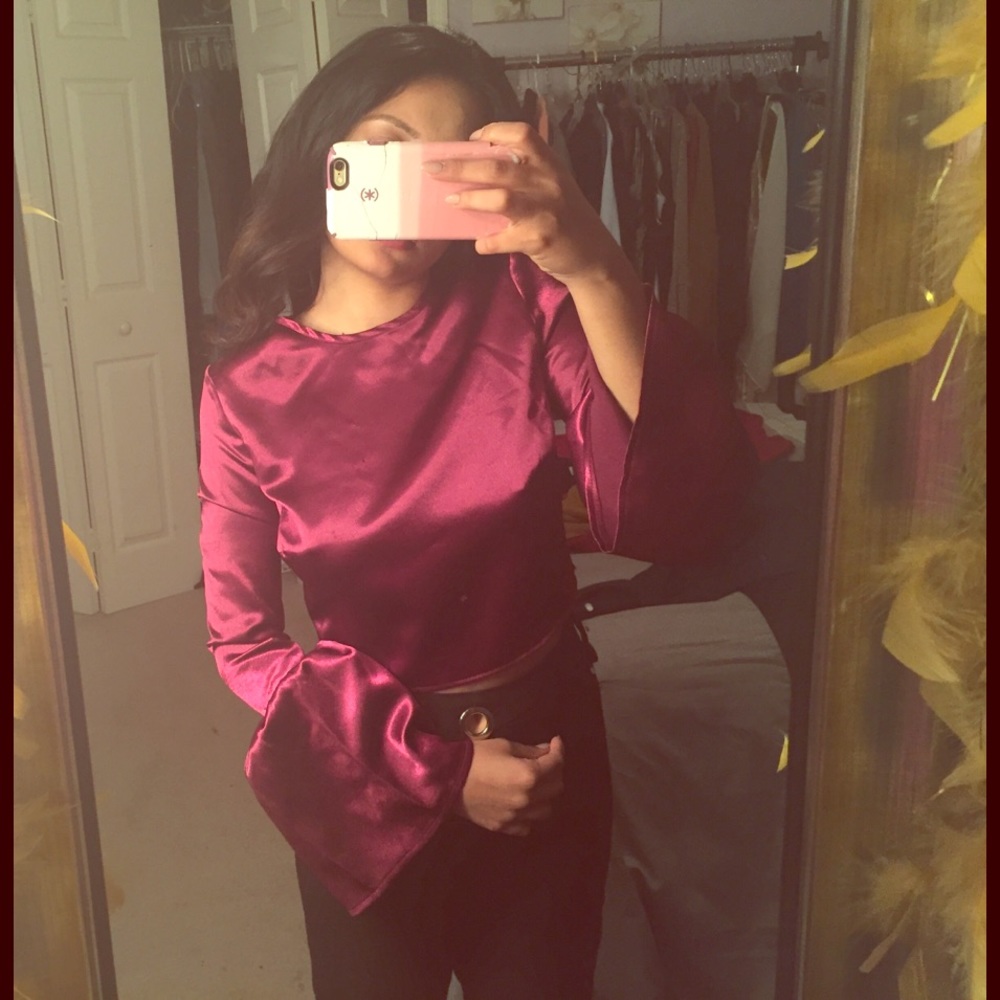Silly crop purple top