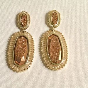 Kendra Scott Kaki Rose Gold Druzy