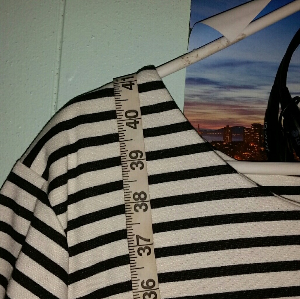 Black and white stripe dress with pockets