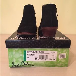 Sam Edelman Petty Black Suede Booties