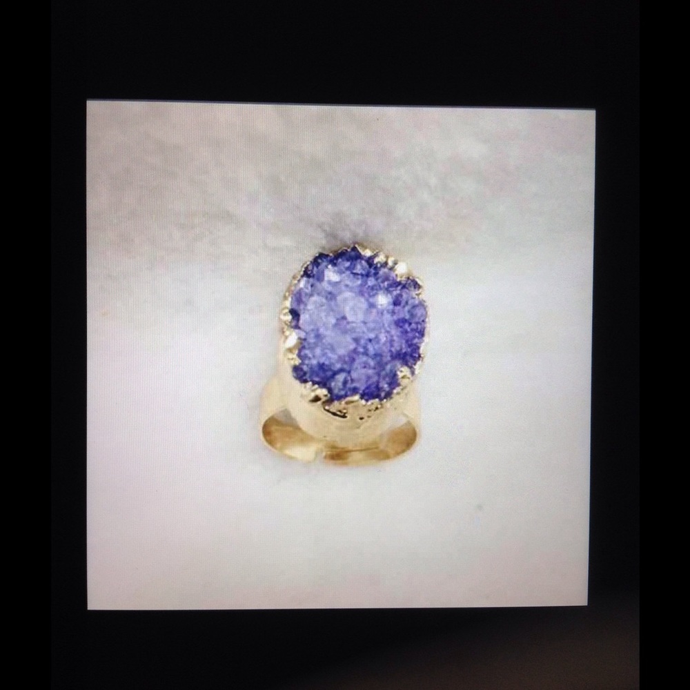 Druzy ring size 6