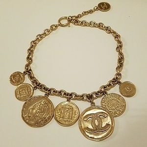 Chanel coin medallion necklace
