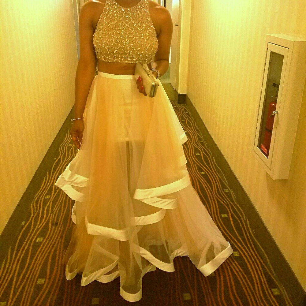 Two piece ballroom gown