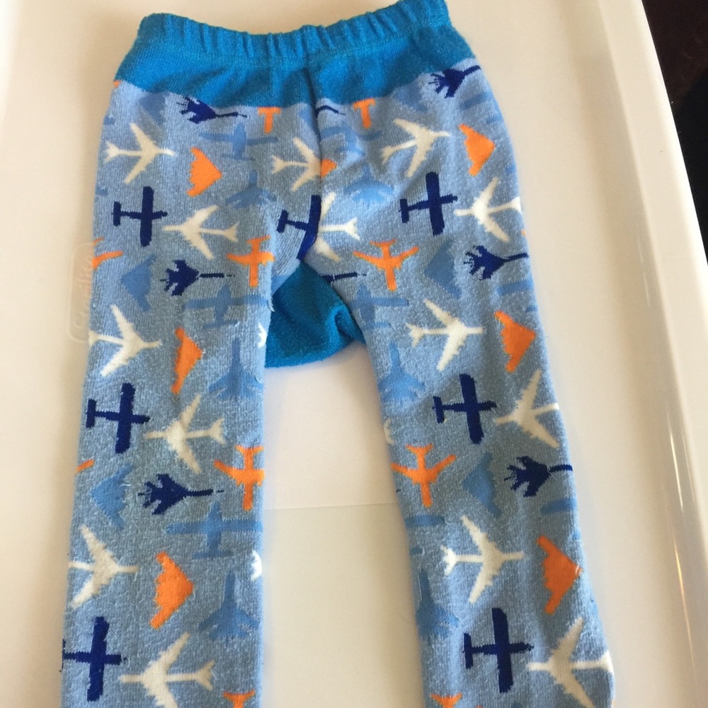 2 pairs Medium Doodle Pants - airplanes and waves