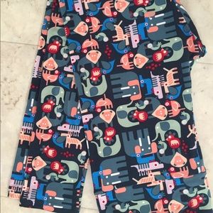 Lularoe TC zoo elephant leggings