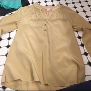 Gold lilly work shirt
