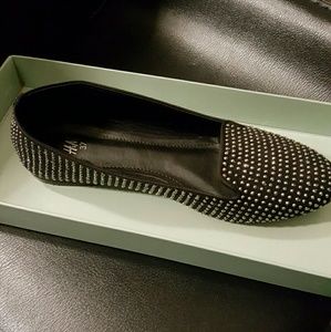 Black flats with studs